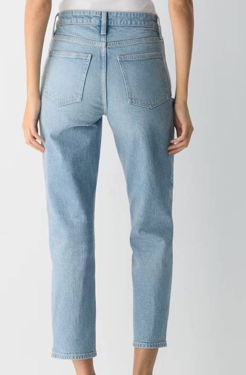 Denim Forum Geena Hi-Rise Straight Ankle Jean