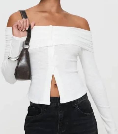 Long sleeve off the shoulder top